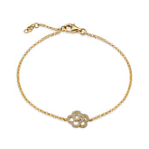 Diamond Open Peony Flower Bracelet - Dracakis Jewellers